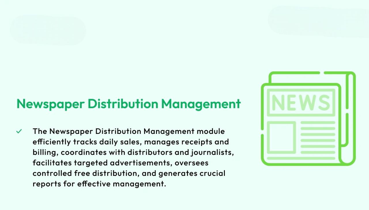 Newspaper Distribution Management